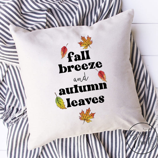 Fall Breeze And Autumn Leaves Pillow Cover - 16 X