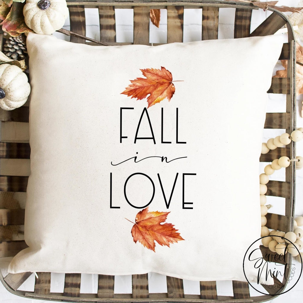 Fall In Love Leaves Pillow Cover - / Autumn 16X16
