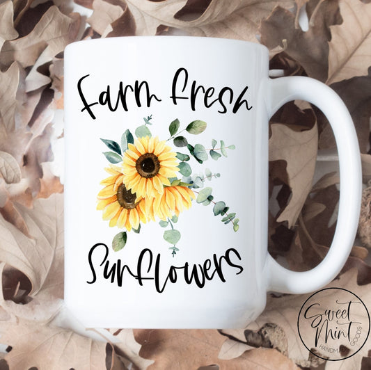 Farm Fresh Sunflowers Fall Mug