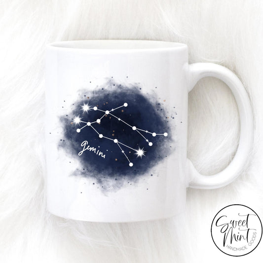 Gemini Zodiac Mug - Navy / Dark Blue