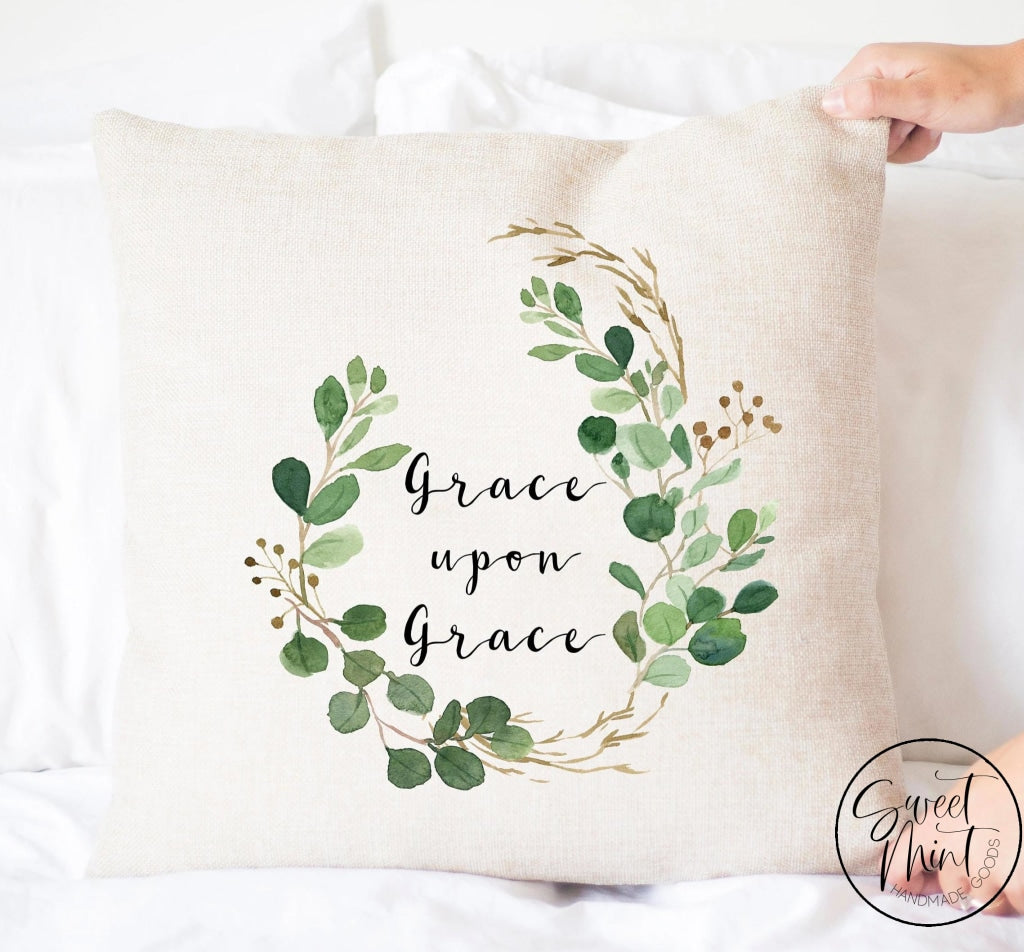 Grace Upon Throw Pillow Cover - 16X16