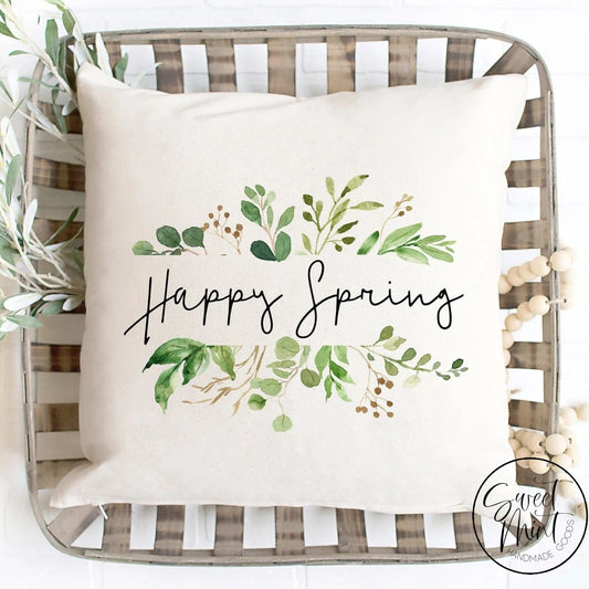 Happy Spring Pillow Cover - 16X16