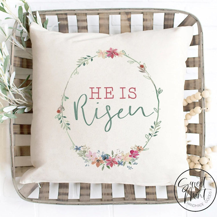 He Is Risen Pillow Cover- Easter Cover - 16X16