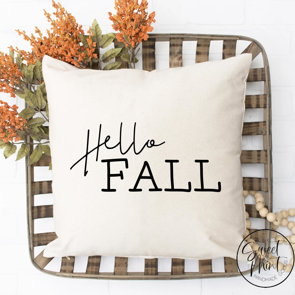 Hello Fall Capitalized Pillow Cover - / Autumn 16X16