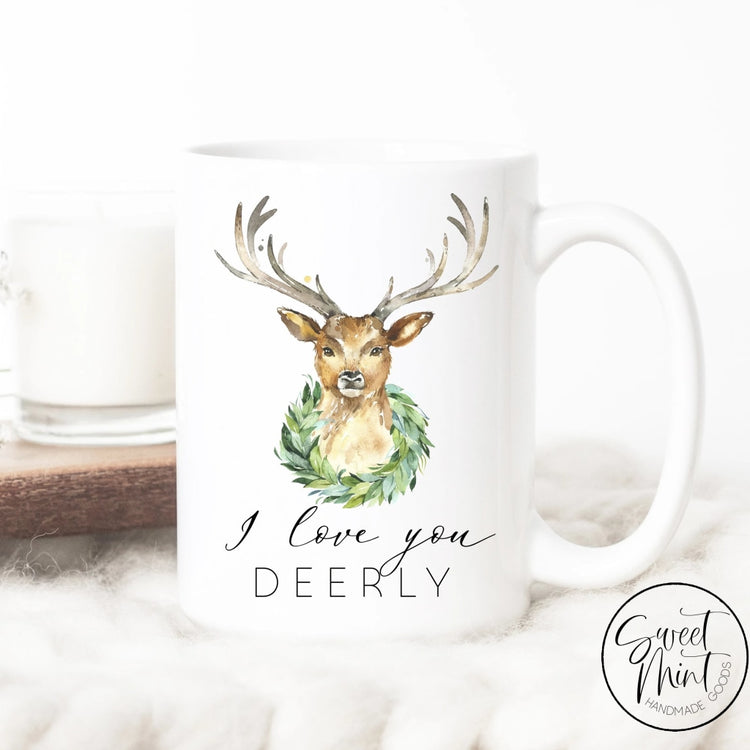 I Love You Deerly Christmas Mug