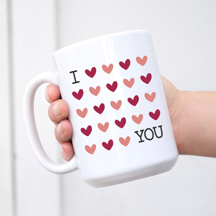 I Love You (many hearts) Mug