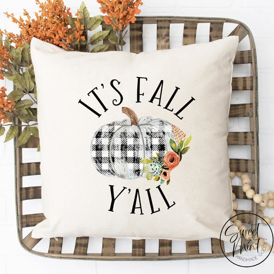 Its Fall Yall Pillow Cover - Buffalo Check / Plaid Autumn 16X16