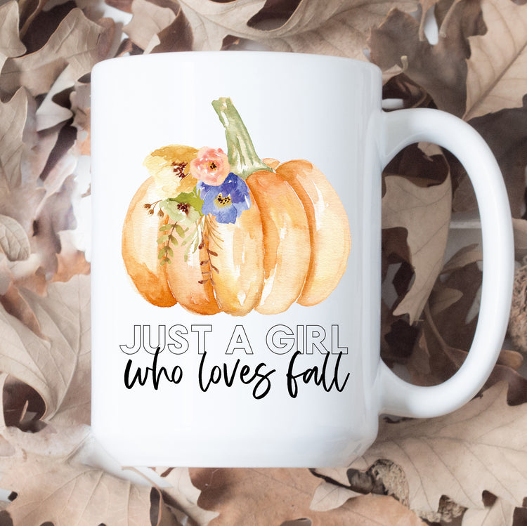 Just a girl who loves fall Orange Pumpkin Mug