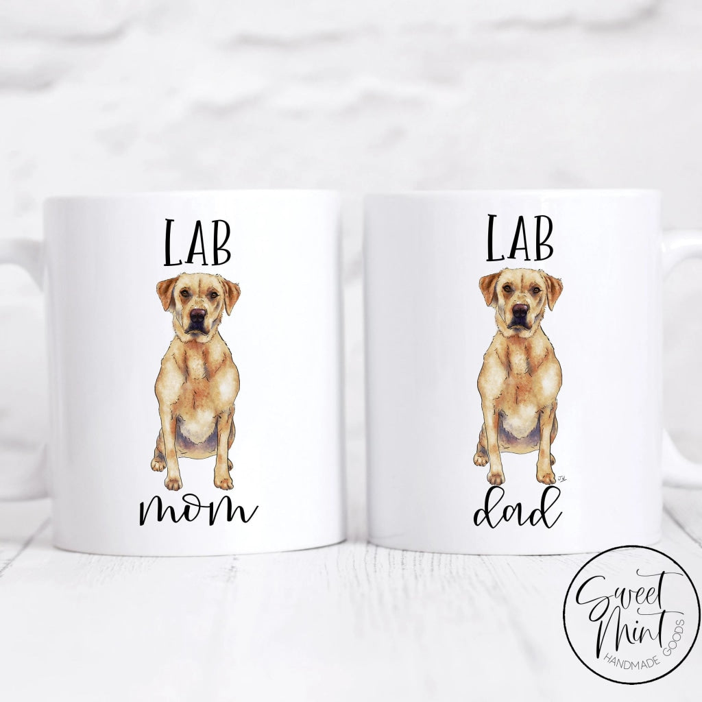 Lab Mom And Dad Mug Pair - Labrador Retriever Set