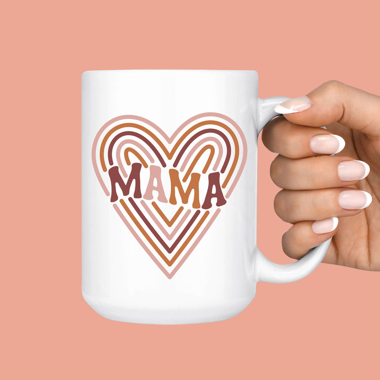 Mama Heart Retro Mug