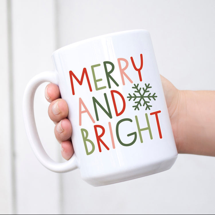 Merry and Bright Snowflake Mug