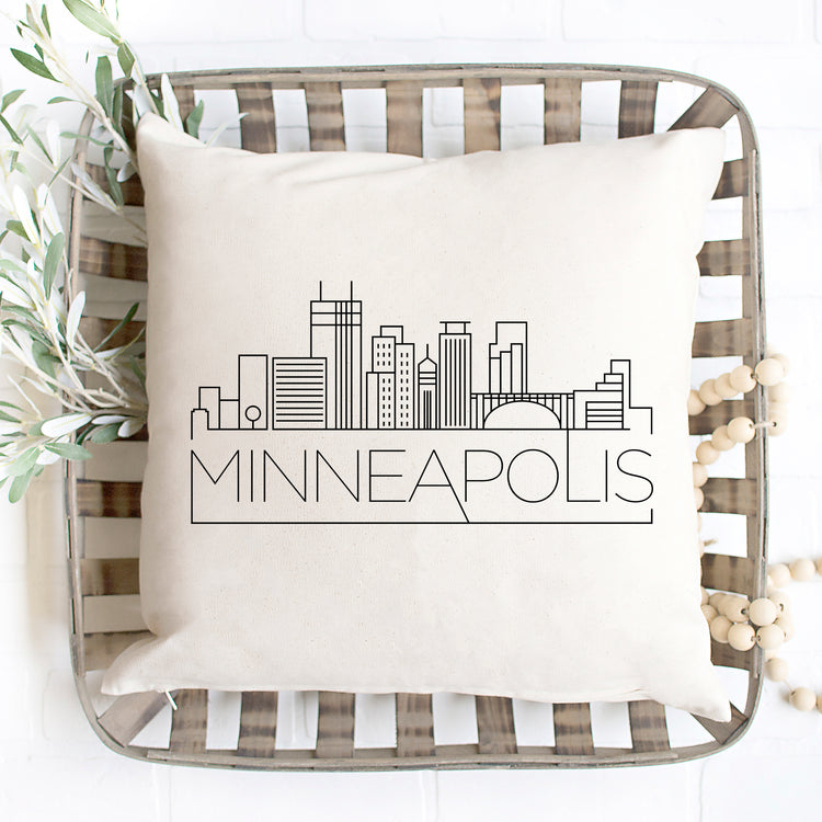 Minneapolis Skyline Pillow Cover