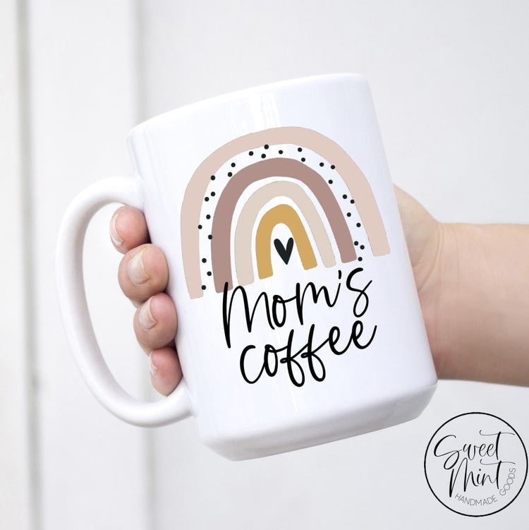 Moms Coffee Rainbow Mug