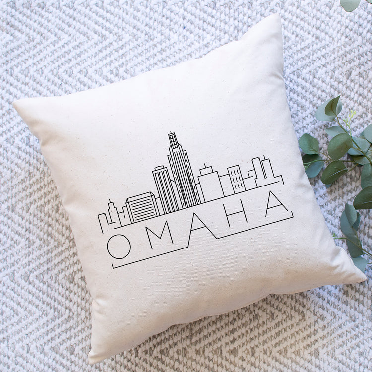 Omaha Skyline Pillow Cover