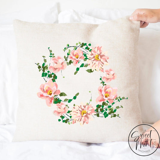 Pink Flower Pillow Cover - 16X16