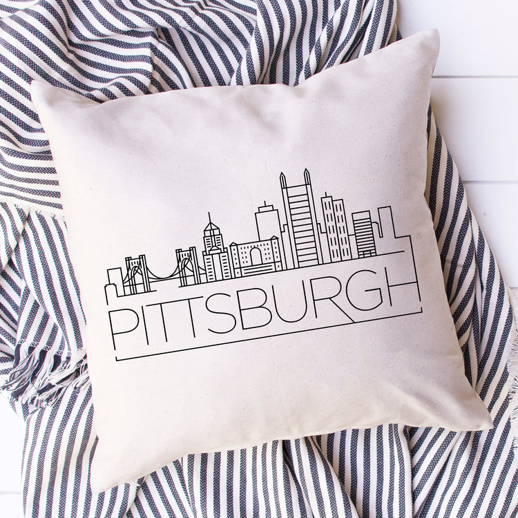 Pittsburgh Skyline Pillow Cover