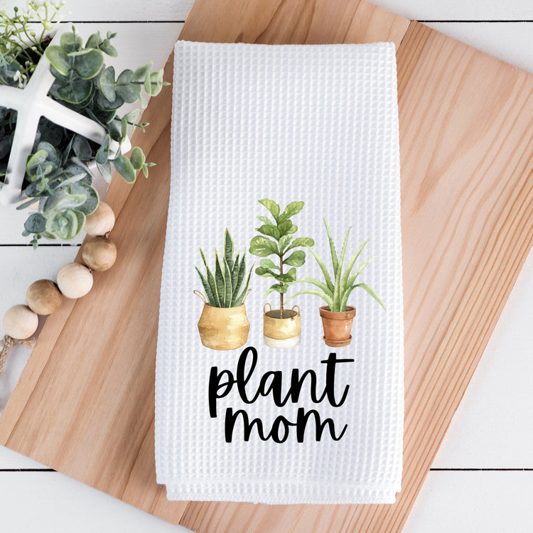 Plant Mom Waffle Towel