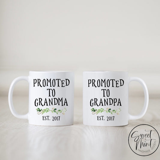 Promoted To Grandma Mug & Grandpa Set