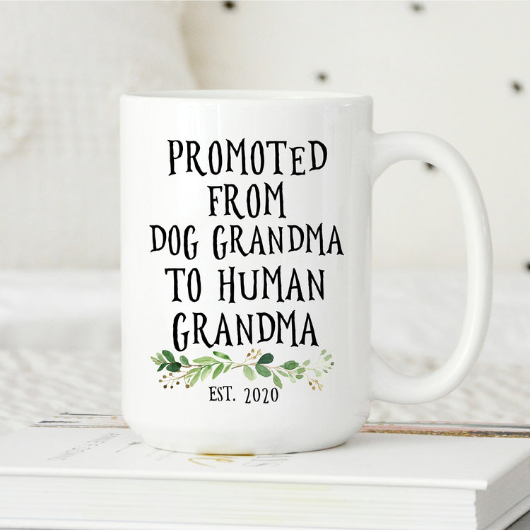 Promoted from Dog Grandma to Human Grandma Mug