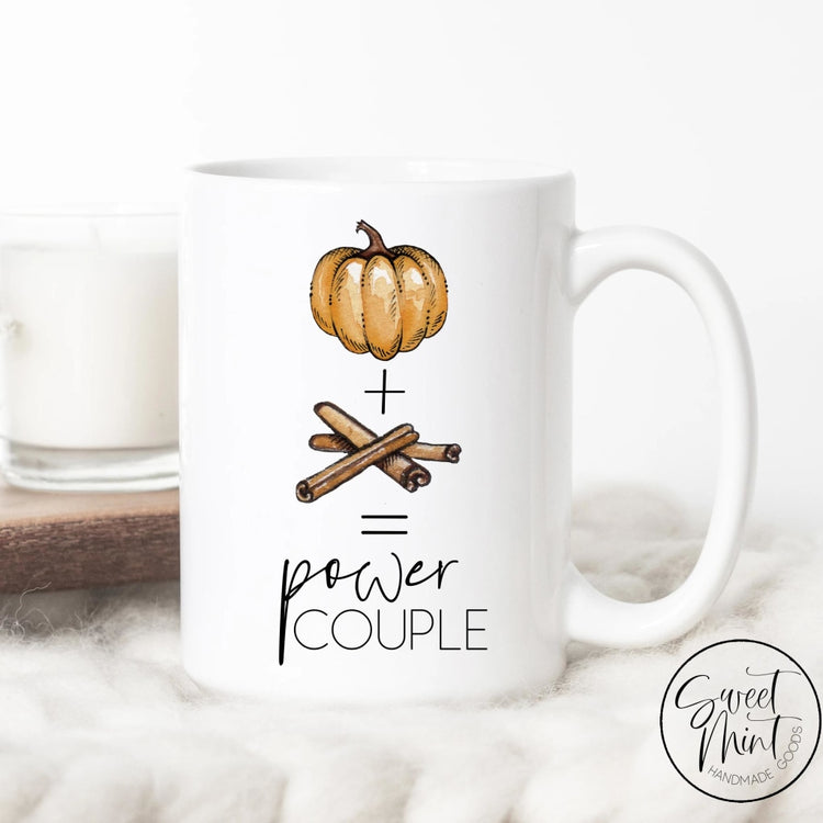 Pumpkin + Spice = Power Couple Mug - Funny Fall