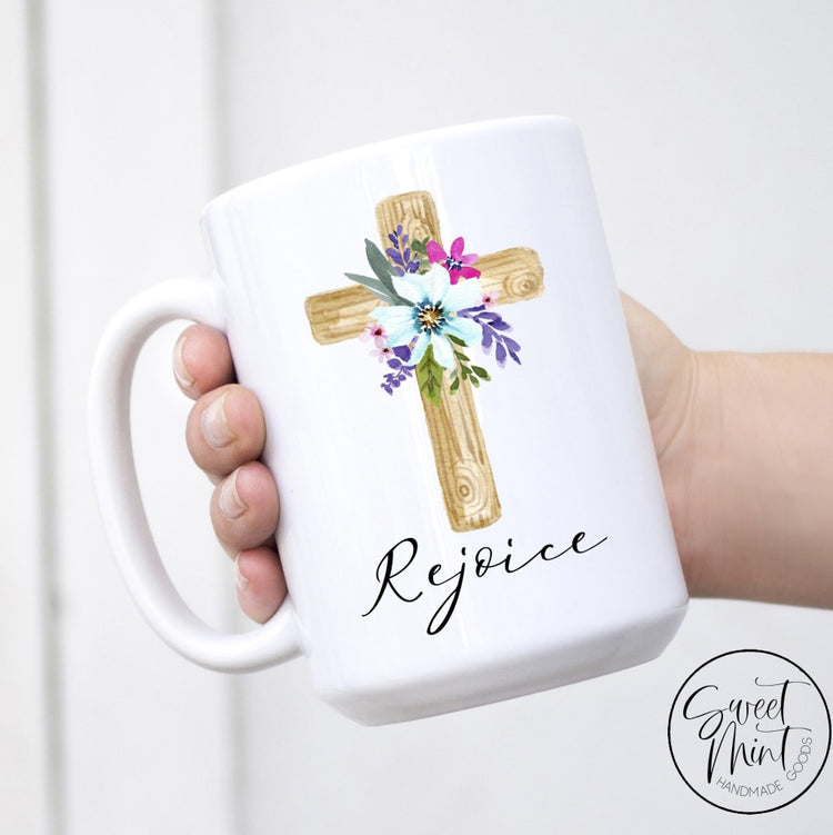 Rejoice Cross Mug