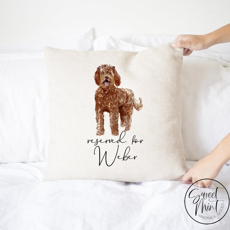 Reserved For Dog Pillow Red Doodle - 16X16 Cover