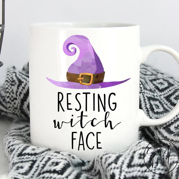 Resting Witch Face Mug Halloween / Fall Autumn