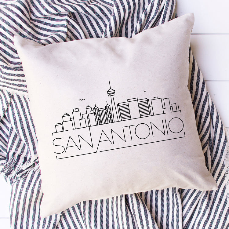 San Antonio Skyline Pillow Cover