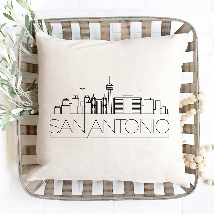 San Antonio Skyline Pillow Cover
