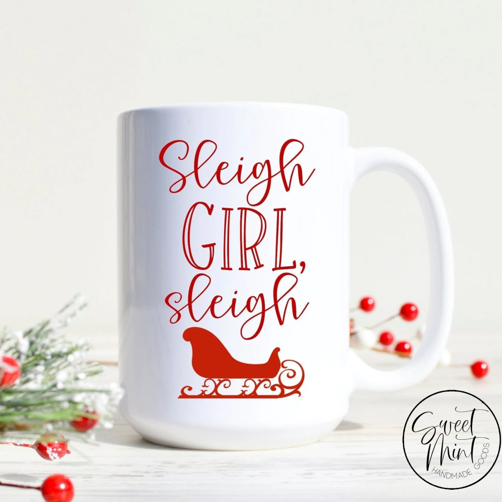 Sleigh Girl Mug Christmas