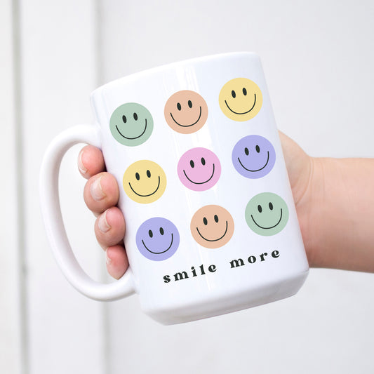Smile More Smiley Face Mug