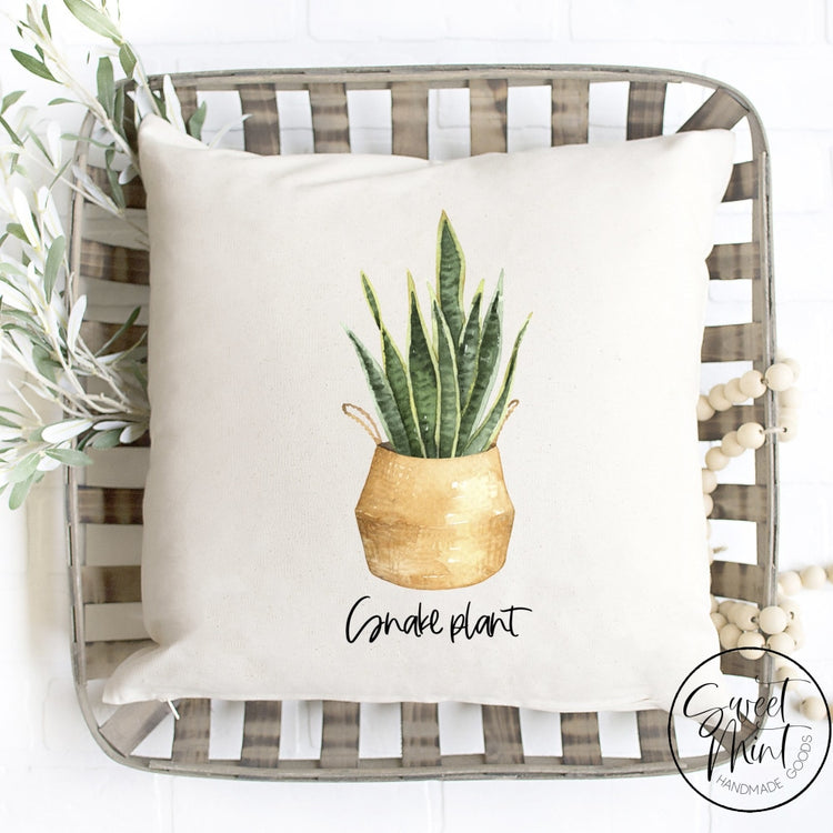 Snake Plant Pillow Cover - 16X16