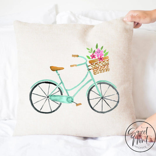Spring Bike Pillow Cover - 16X16