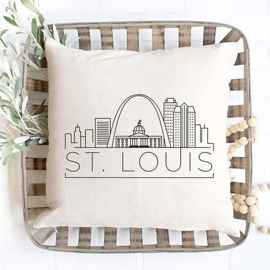 St. Louis Skyline Pillow Cover - Alternate