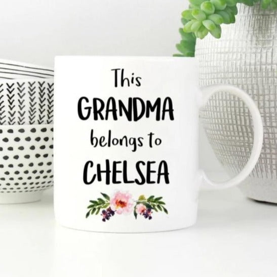 This Grandma Belongs To (Custom Name) Mug