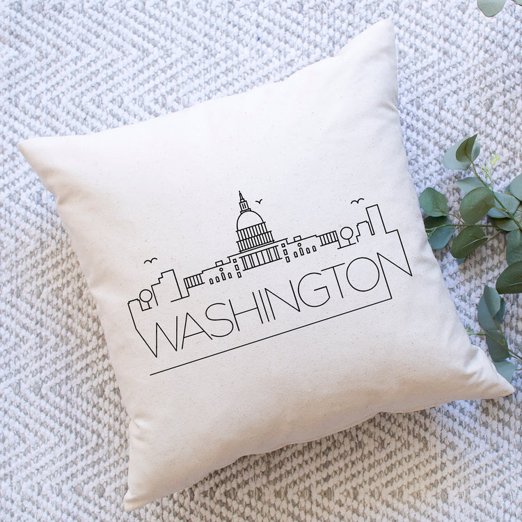 Washington D.C. Skyline Pillow Cover