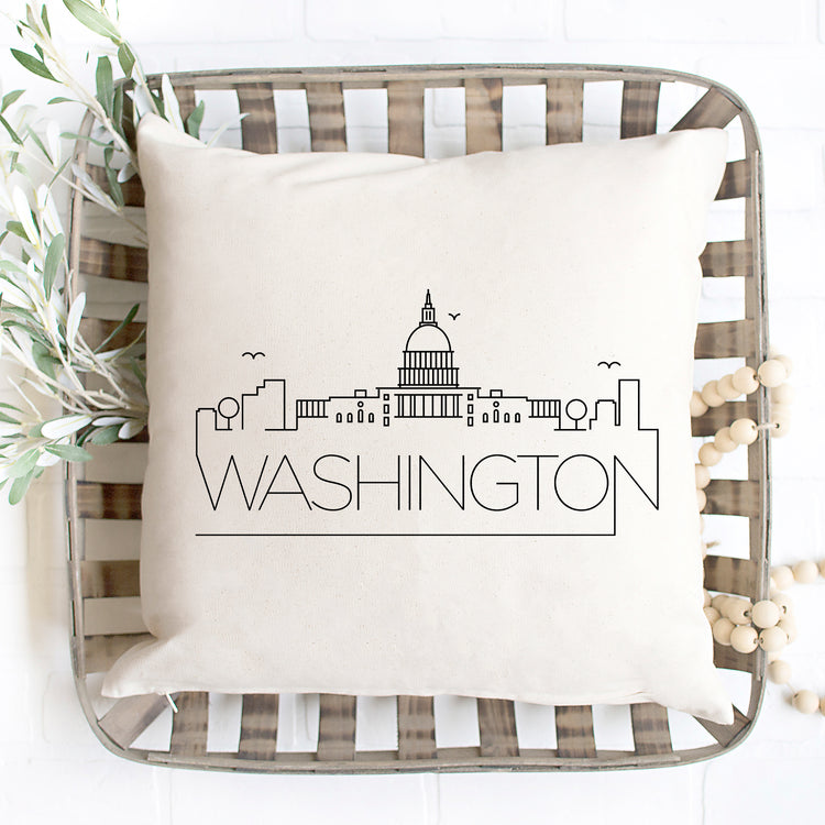 Washington D.C. Skyline Pillow Cover