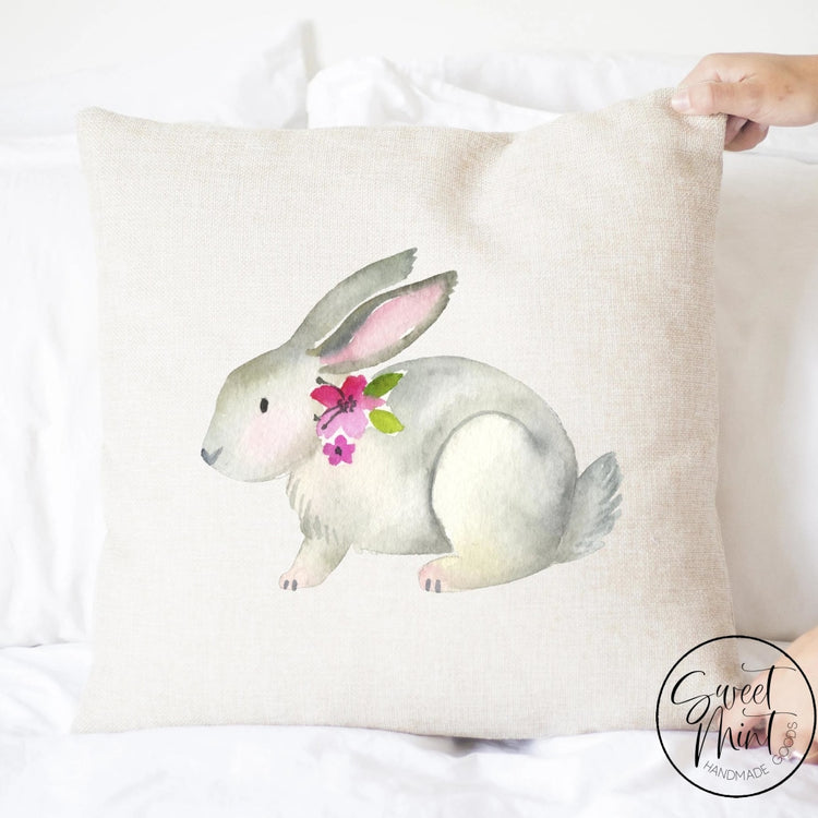 Watercolor Rabbit Pillow Cover Bunny / Easter - 16X16