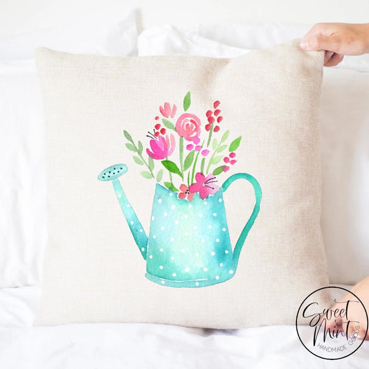 Watering Can Pillow Cover Spring - 16X16