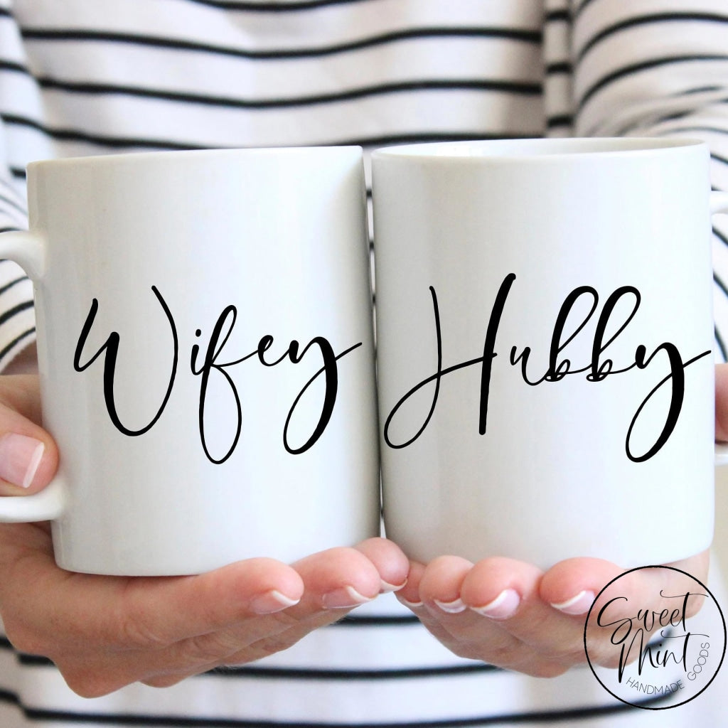 Wifey And Hubby Mug Set