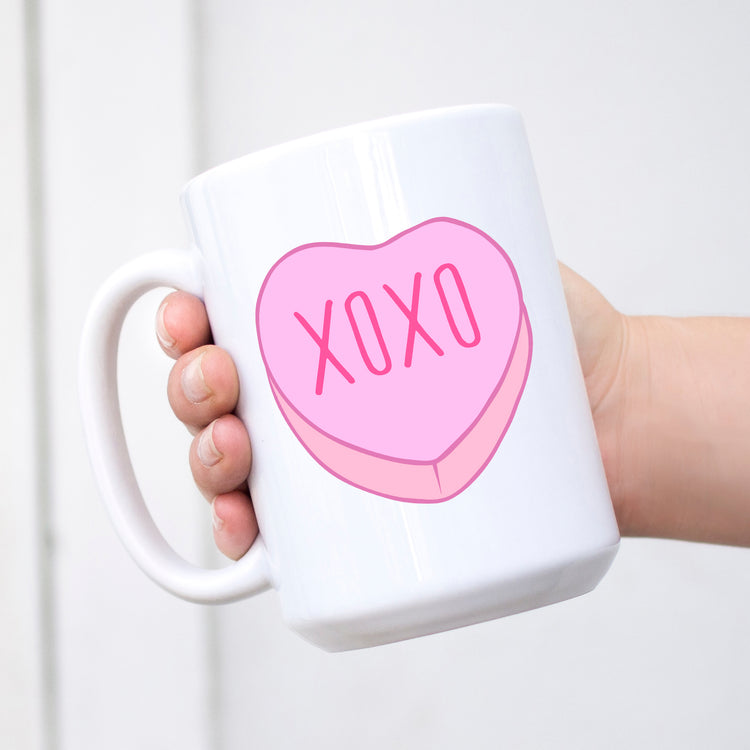 XOXO Conversation Heart Valentine's Day Mug