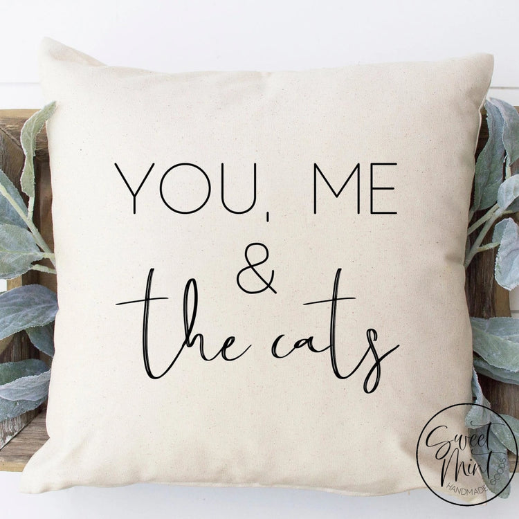 You Me And The Cats Pillow Cover - 16X16